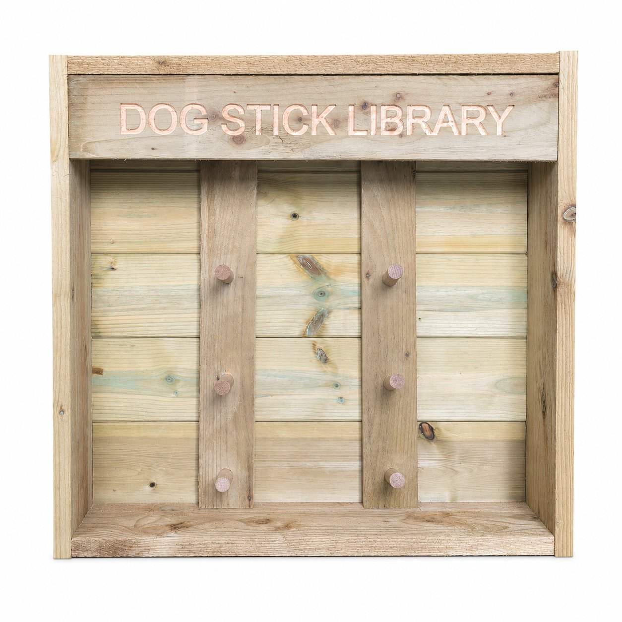 Dog Stick Library — handcrafted wooden stick holder